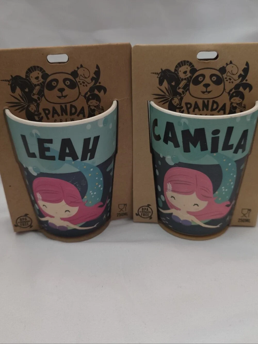 Panda Crew Mermaid Kids Cup - ersonalized Name Options